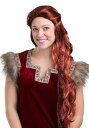 Women's レッド Viking ウィッグ | コスプレ 衣装 仮装 小道具 おもしろい イベント パーティ 発表会 デコレーション リボン アクセサリー ...