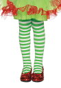 ＼マラソン全品P2倍／ キッズ Green and ホワイト Striped Tights | ハロウィン コスプレ 衣装 仮装 小道具 おもしろい イベント パーティ ハロウィーン 発表会 デコレーション リボン アクセサリー メンズ レディース 子供 おしゃれ かわいい