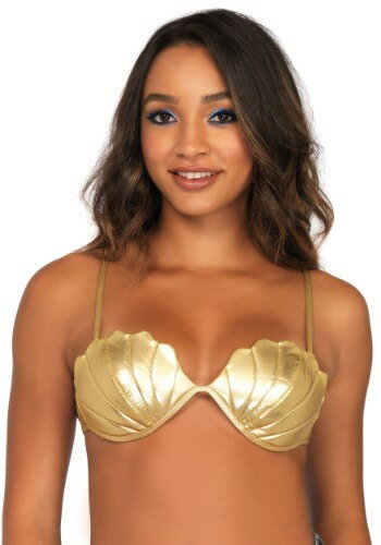 Ladies Gold マーメイド 人魚 Bra Top | コスプレ 衣装 仮装 小道具 おもしろい イベント パーティ 発表会 デコレーション リボン アク...