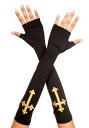 Gold Cross Fingerless グローブs for Women | コスプレ 衣装 仮装 小道具 おもしろい イベント パーティ 発表会 デコレーシ...
