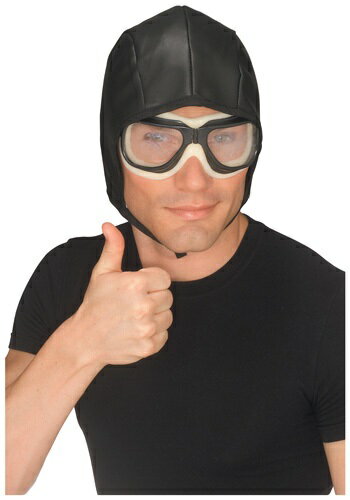 Aviator ヘルメットand Goggles Set | コスプレ 衣装 仮装 小道具 おもしろい イベント パーティ 発表会 デコレーション リボン アク...