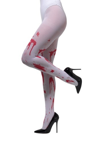 Women's Opaque ホワイト Blood Splatteレッド Tights | コスプレ 衣装 仮装 小道具 おもしろい イベント パーティ 発表会...