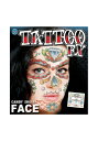 Candy Skull Face Temporary Tattoo | コスプレ 衣装 仮装 小道具 おもしろい イベント パーティ 発表会 デコレーション リ...