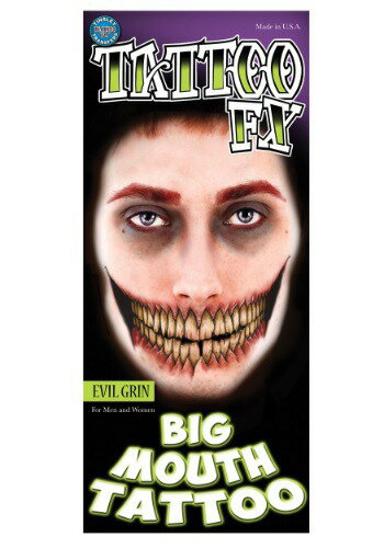 ٰ Grin Temporary Big Mouth Tattoo Kit | ץ   ƻ ⤷ ٥ ѡ...