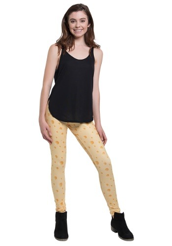 Women's Cheese Leggings | コスプレ 衣装 仮装 小道具 おもしろい イベント パーティ 発表会 デコレーション リボン アクセサリー メンズ レディース 子供 おしゃれ かわいい ギフト プレゼントのサムネイル