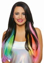 3-Piece Neon Rainbow Long Wavy Hair Extensions | コスプレ 衣装 仮装 小道具 おもしろい イベント パーティ ...