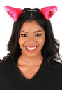 Magenta Anime Cat Ears ヘッドバンド | コスプレ 衣装 仮装 小道具 おもしろい イベント パーティ 発表会 デコレーション リボン ア...