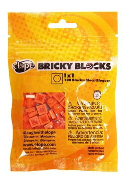 Bricky Blocks Orange 100 Pieces 1x1 | ハロウィン コスプレ 衣装 仮装 小道具 おもしろい イベント パーティ ハロウィーン 発表会 デコレーション リボン アクセサリー メンズ レディース 子供 おしゃれ かわいい