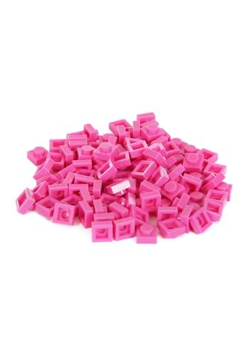 100 Pieces 1x1 Magenta Bricky Blocks | コスプレ 衣装 仮装 小道具 おもしろい イベント パーティ 発表会 デコレーショ...