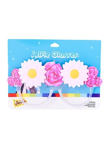 Selfie Flower 眼鏡 | コスプレ 衣装 仮装 小道具 おもしろい イベント パーティ 発表会 デコレーショ..