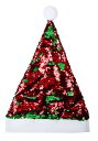 レッド and Green Santa Claus Flip Sequin 帽子 ハット | コスプレ 衣装 仮装 小道具 おもしろい イベント パーティ 発表...