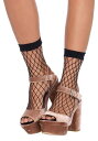 ブラック Fishnet Ankle Socks | コスプレ 衣装 仮装 小道具 おもしろい イベント パーティ 発表会 デコレーション リボン アクセサリー...
