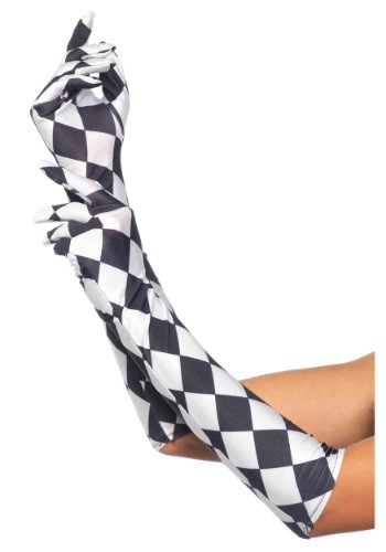 Harlequin Elbow Length グローブs | コスプレ 衣装 仮装 小道具 おもしろい イベント パーティ 発表会 デコレーション リボン アク...