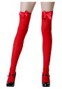 レッド Stockings with レッド Bows | コスプレ 衣装 仮装 小道具 おもしろい イベント パーティ 発表会 デコレーション リボン アクセ...
