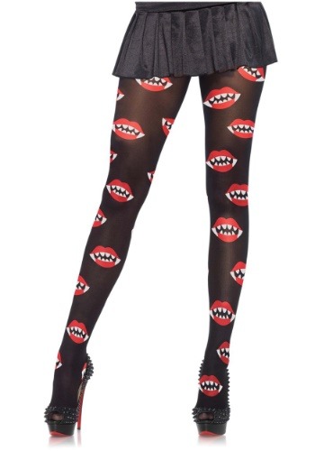 Women's ヴァンパイア 吸血鬼 Teeth Tights | コスプレ 衣装 仮装 小道具 おもしろい イベント パーティ 発表会 デコレーション リボン アクセサリー メンズ レディース 子供 おしゃれ かわいい ギフト プレゼント