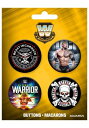 ＼マラソン全品P2倍／ 4-Pack set of WWE Legends Buttons | ハロウィン コスプレ 衣装 仮装 小道具 おもしろい イベント パーティ ハロウィーン 発表会 デコレーション リボン アクセサリー メンズ レディース 子供 おしゃれ かわいい