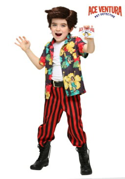 幼児 Ace Ventura コスチューム with ウィッグ | 子供 こども コスプレ 衣装 仮装 かわいい イベント 飾り おもしろ 学芸会 発表会 オシャレ ハロウイン パーティ カワイイ 小学生 キッズ ギフト プレゼント