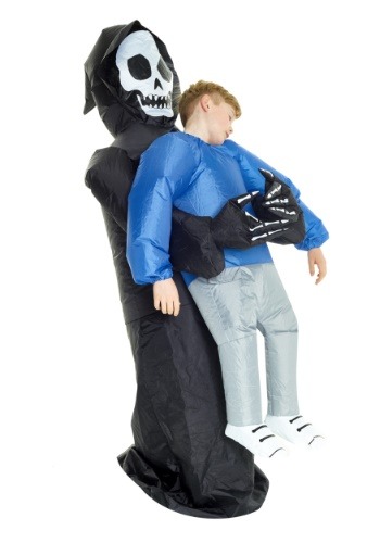 Inflatable Grim Reaper Pick Me Up Kid コスチューム 子供 こども コスプレ 衣装 仮装 かわいい イベント 飾り おもしろ 学芸会 発表会 オシャレ ハロウイン パーティ カワイイ 小学生 キッズ ギフト プレゼント