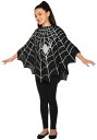 ブラック Spider Poncho コスチューム for キッズ | 子供 こども コスプレ 衣装 仮装 かわいい イベント 飾り おもしろ 学芸会 発表会 ...