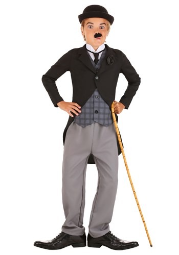 ボーイズ Charlie Chaplin コスチューム | 子供 こども コスプレ 衣装 仮装 かわいい イベント 飾り おもしろ 学芸会 発表会 オシャレ ハロウイン パーティ カワイイ 小学生 キッズ ギフト プレゼント