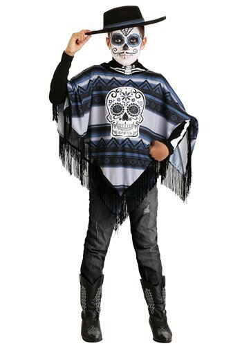 Boy's Day of the Dead Poncho 塼 | Ҷ ɤ ץ   襤 ٥  ⤷ طݲ ȯɽ  ϥ ѡƥ 磻  å ե ץ쥼