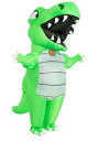 Inflatable Green Dino コスチューム for キッズ | 子供 こども コスプレ 衣装 仮装 かわいい イベント 飾り おもしろ 学芸会 発表会 オシャレ ハロウイン パーティ カワイイ 小学生 キッズ ギフト プレゼント