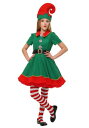 Girls Holiday Elf コスチューム | 子供 こども コスプレ 衣装 仮装 かわいい イベント 飾り おもしろ 学芸会 発表会 オシャレ ハロウイ...