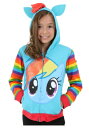 ガールズ Rainbow Dash コスチューム フード パーカー | 子供 こども コスプレ 衣装 仮装 かわいい イベント 飾り おもしろ 学芸会 発表会 オシャレ ハロウイン パーティ カワイイ 小学生 キッズ ギフト プレゼント