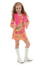 ガールズ Flower Power 1970年代 コスチューム | 子供 こども コスプレ 衣装 仮装 かわいい イベント 飾り おもしろ 学芸会 発表会 オシャレ ハロウイン パーティ カワイイ 小学生 キッズ ギフト プレゼント