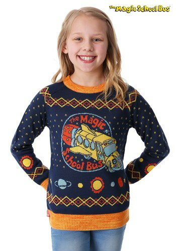 チャイルド Magic School Bus Ugly Christmas Sweater | 子供 こども コスプレ 衣装 仮装 かわいい イベント 飾り おもしろ 学芸会 発表会 オシャレ ハロウイン パーティ カワイイ 小学生 キッズ ギフト プレゼント