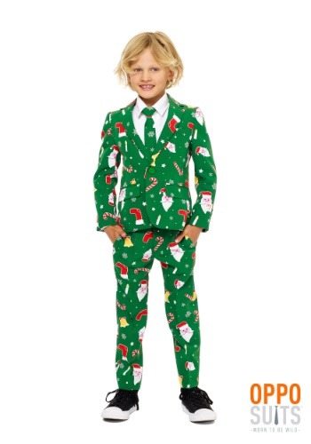 Boy's サンタ Boss OppoSuit | 子供 こども コスプレ サンタコス サンタクロース トナカイ 衣装 仮装 イベント 飾り おもしろ パーティ 小学生 キッズ ギフト プレゼント