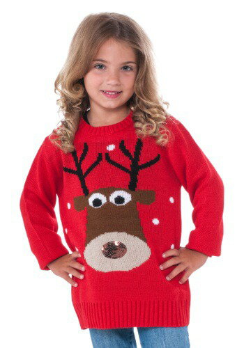 チャイルド Reindeer Ugly Christmas Sweater 子供 こども コスプレ 衣装 仮装 かわいい イベント 飾り おもしろ 学芸会 発表会 オシャレ ハロウイン パーティ カワイイ 小学生 キッズ ギフト プレゼント