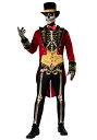 Men's スケルトン 骸骨Ringmaster コスチューム | メンズ コスプレ 衣装 大人 男性 仮装 おしゃれ かっこいい イベント 飾り おもしろ 披...