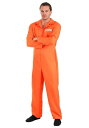 Men's Orange Prison Jumpsuit メンズ コスプレ 衣装 男性 仮装 男性用 イベント パーティ 学芸会 学芸会 ショー お遊戯会 二次会 忘年会 新年会 歓迎会 送迎会 出し物 余興 誕生日 発表会 ギフト プレゼント|詳細画像
