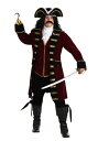 大きいサイズ デラックス Captain Hook コスチューム メンズ コスプレ 衣装 男性 仮装 男性用 イベント パーティ 学芸会 ギフト プレゼント