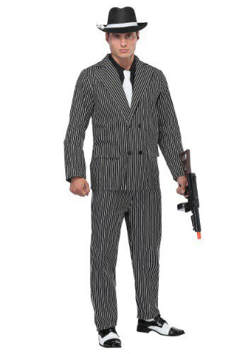 Men's Wide Pin Stripe Gangster コスチューム メンズ コスプレ 衣装 男性 仮装 男性用 イベント パーティ 学芸会 ギフト プレゼント