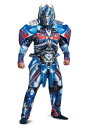 デラックス Transformers 5 Optimus Prime コスチューム メンズ コスプレ 衣装 男性 仮装 男性用 イベント パーティ 学芸会 ギフト プレゼント(3)