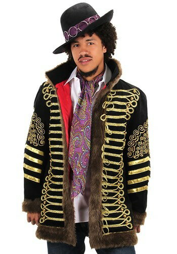 Men's Jimi Hendrix デラックス Jacket コスチューム メンズ コスプレ 衣装 男性 仮装 男性用 イベント パーティ 学芸会 ギフト プレゼント