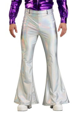 Men's Holographic ディスコ Pants メンズ コスプレ 衣装 男性 仮装 男性用 イベント パーティ 学芸会 ギフト プレゼント