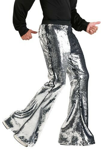 Men's Reversible Sequin ディスコ Pants メンズ コスプレ 衣装 男性 仮装 男性用 イベント パーティ 学芸会 ギフト プレゼント