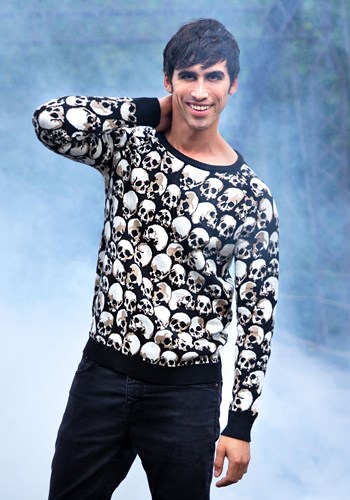 Skulls Galore Halloween 大人用 Sweater メンズ コスプレ 衣装 男性 仮装 男性用 イベント パーティ 学芸会 ギフト プレゼント