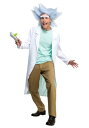Men's Rick and Morty デラックス Rick コスチューム w/ ウィッグ & Unibrow メンズ コスプレ 衣装 男性 仮装 男性用 イ...