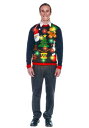 Everything Christmas Lighted Ugly Xmas Sweater メンズ コスプレ 衣装 男性 仮装 男性用 イベント パーティ 学芸会 クリスマス ギフト クリスマスギフト 2