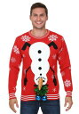 大人用 Snowman Balls Ugly Christmas Sweater メンズ コスプレ 衣装 男性 仮装 男性用 イベント パーティ 学芸会 クリスマス ギフト クリスマスギフト(3)