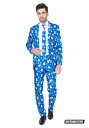 Suitmeister Blue Snowman Men's Suit メンズ コスプレ 衣装 男性 仮装 男性用 イベント パーティ 学芸会 ギフト プレゼント(3)