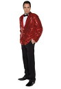 レッド Sequin コスチューム Jacket メンズ コスプレ 衣装 男性 仮装 男性用 イベント パーティ 学芸会 ギフト プレゼント