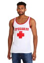 Mens レッド and ホワイト Lifeguard Tank Top メンズ コスプレ 衣装 男性 仮装 男性用 イベント パーティ 学芸会 学芸会 ショー お遊戯会 二次会 忘年会 新年会 歓迎会 送迎会 出し物 余興 誕生日 発表会 ギフト プレゼント