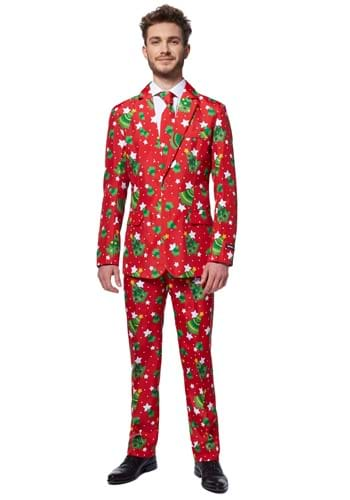 ＼20日 5%OFF & P2倍／Suitmeister レッド Christmas Tree & Stars Suit | メンズ コスプレ 衣装 大人 男性 仮装 おしゃれ かっこいい イベント 飾り おもしろ 披露宴 オシャレ ハロウイン パーティ 忘年会 クリスマス ギフト クリスマスギフト