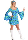 Women's Wild Flower 70's ディスコ Dress コスチューム レディース コスプレ 衣装 女性 仮装 女性用 イベント パーティ 学芸会 ギフト プレゼント(3)
