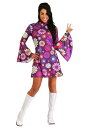 Women's 大人用 Groovy Flower Power コスチューム レディース コスプレ 衣装 女性 仮装 女性用 イベント パーティ 学芸会 ギフト...